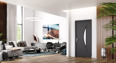 Porte d'entrée en PVC avec Technilux